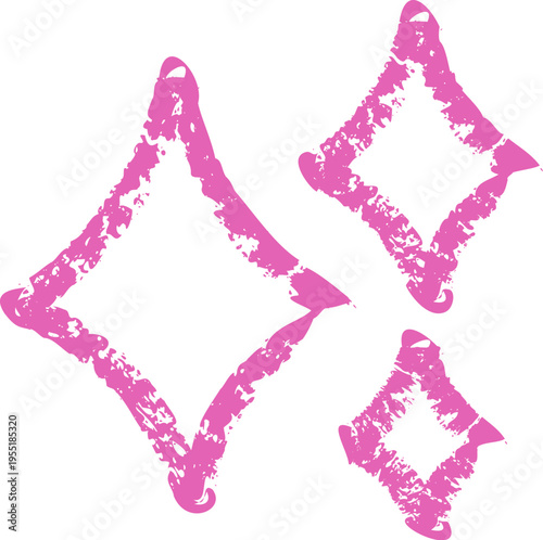 Sparkle Trio Grunge Crayon Sketch