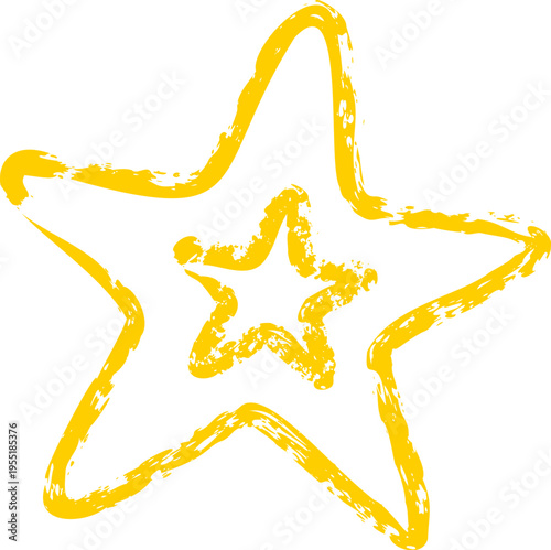 Star Scribble Doodle Outline