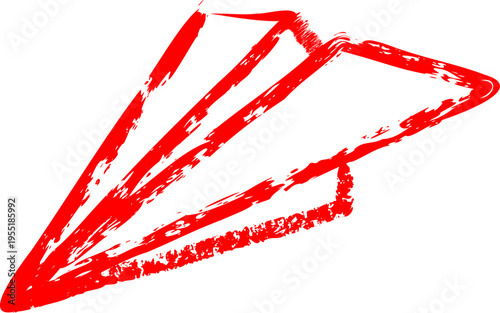 Paper Airplane Flying Scribble Sketch