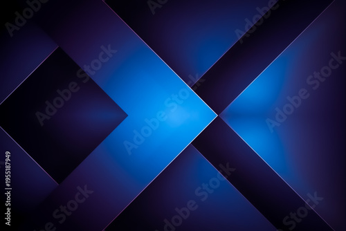 Wallpaper Mural Modern background illustration with large blue glowing diagonal shapes and overlapping layers on a dark background for technology design Torontodigital.ca