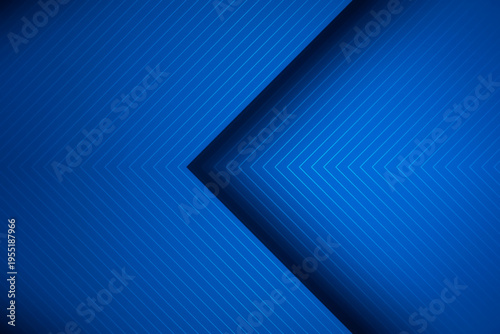 Wallpaper Mural Modern background illustration with large blue glowing chevron shapes and overlapping layers featuring repeating diagonal lines on a vibrant blue background for technology and business design Torontodigital.ca