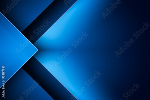 Wallpaper Mural Abstract blue and dark geometric background illustration with overlapping layered shapes and metallic light effects suitable for modern corporate and technology design projects Torontodigital.ca