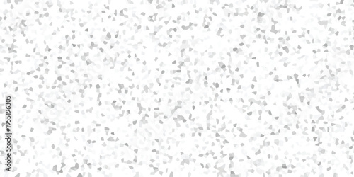 Abstract mosaic texture background with scattered grey and white polygonal fragments creating a subtle crystalline pattern for versatile design applications