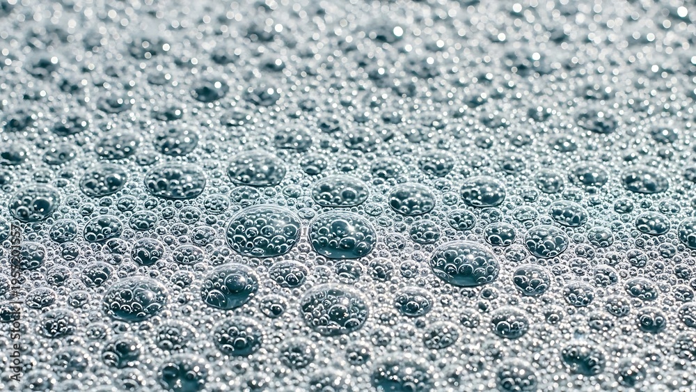 Obraz premium A close-up view of sparkling bubbles on a fizzy drink