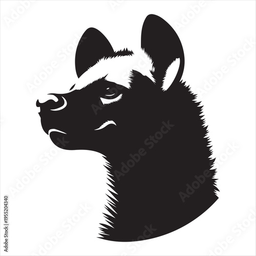 Hyena vector silhouette outline logo design concept illustration idea