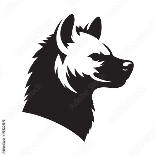 Hyena vector silhouette outline logo design concept illustration idea
