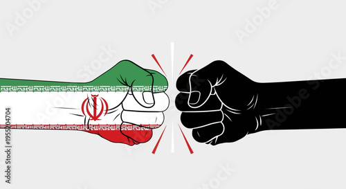 Fists Clash in Symbolic Confrontation Gesture.