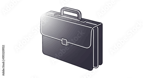 Black leather business executive briefcase bag.