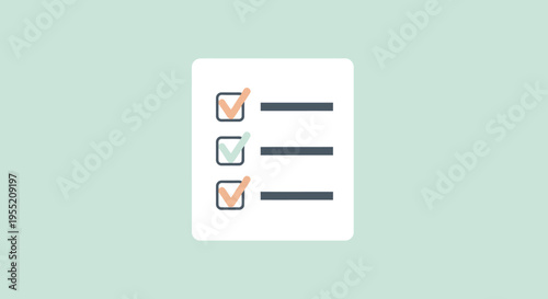 Checklist with checkboxes and lines.