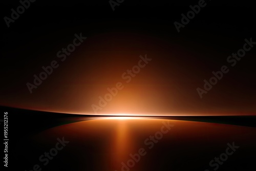 Gradient background with bright light in center and dark edges, with light reflecting on bottom