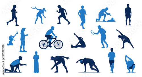 People Engaging in Various Sports Activities.