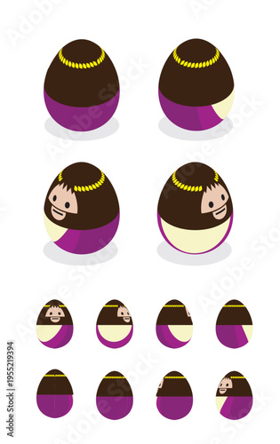 Foto Easter Egg Pontius Pilate Isometric Spinning Animation Frame