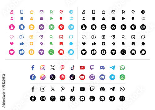 Print icons set vector