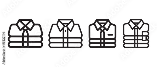 Set of safety vests flat design vector illustration.