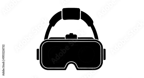 Vector illustration of virtual reality headset icon, vr goggles symbol for gaming and technology