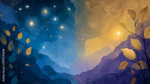 Azure Dragon Constellation Cycle, Spring Autumn Equinox Diptych, Green Amber Glow, High-End Magazine Design