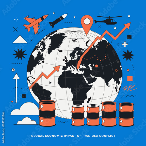 Global Impact & Economy Crisis Illustration