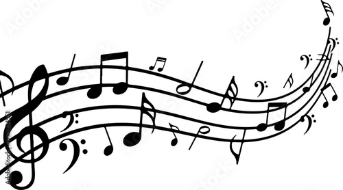 Set of music notes and symbols vector