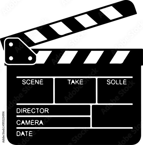 Vector film clapperboard icon