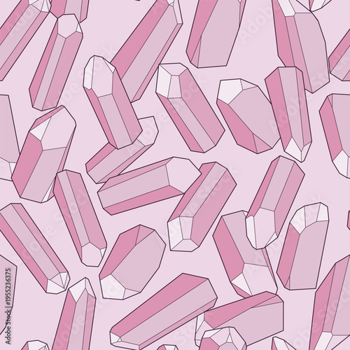 Seamless background. Crystals of different sizes