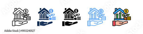 Asset Growth Icon Multiple Style