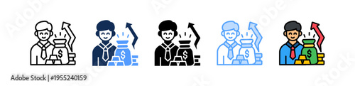 Financial Assets Icon Multiple Style