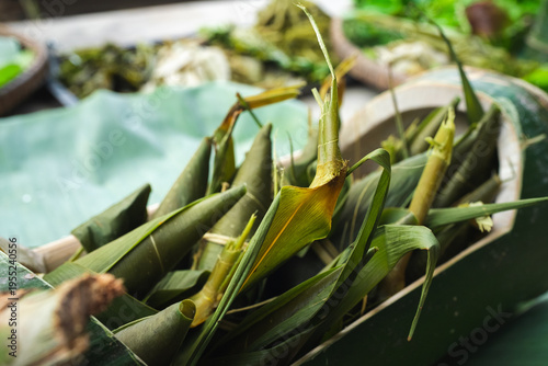 Traditional asian food wrap...
