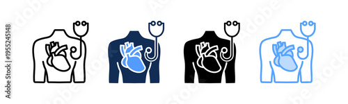 Cardiac Center Icon Multiple Style