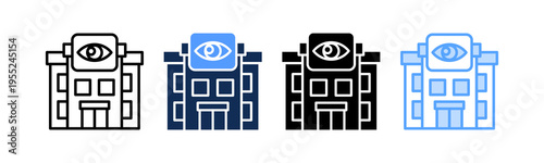 Eye Hospital Icon Multiple Style