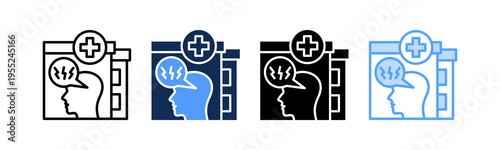 Mental Hospital Icon Multiple Style