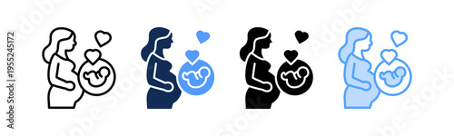 Maternity Clinic Icon Multiple Style