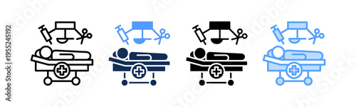 Surgical Center Icon Multiple Style