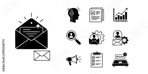 AI Personalized Email Marketing Newsletter Icon