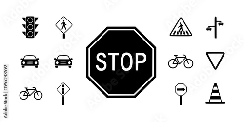 1. Stop Sign Silhouette