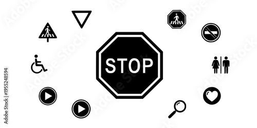 1. Stop Sign Silhouette