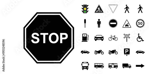 1. Stop Sign Silhouette