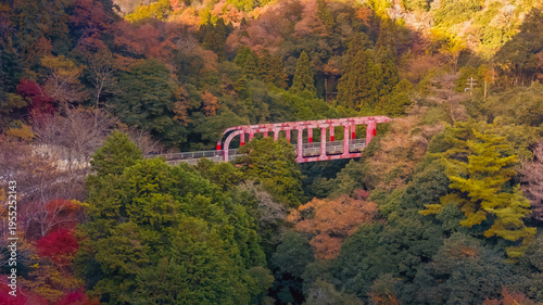 NOV 28 2025 Autumn Landscape at Hozukyo Gorge in Kyoto