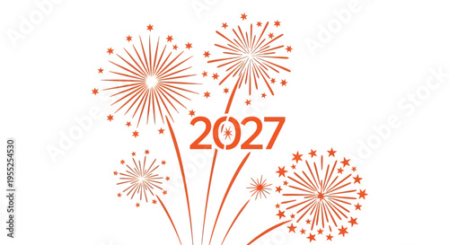 Fireworks exploding in the night.