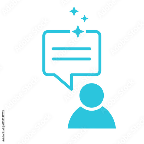 Personal assistant Icon. Isolated on white background. From blue icon set