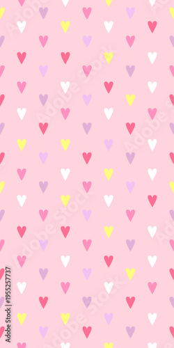 Cute Valentine Hearts Seamless Pattern
