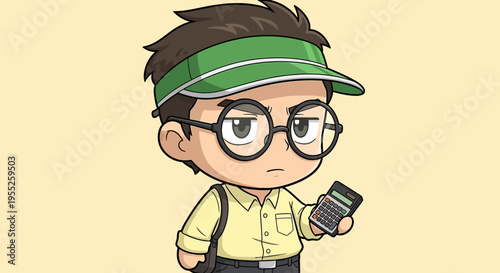 Man with glasses and phone.