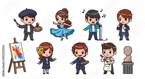 Cartoon artists and creative people.