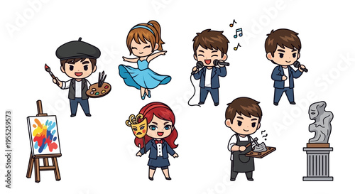 Cartoon artists and musicians.