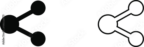 Molecular structure chemistry symbols isolated on transparent background, Vector