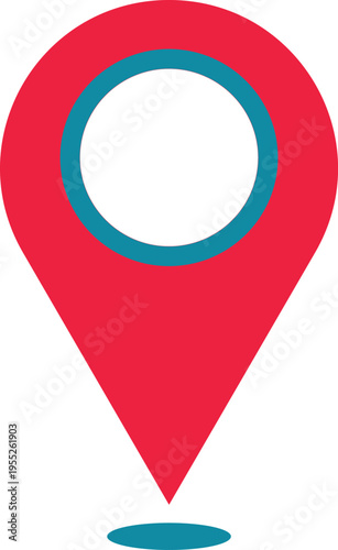 Minimal Map Pin Icon for UI Design