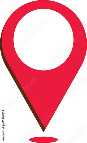 Minimal Map Pin Icon for UI Design