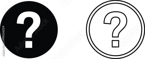 Question marks symbols isolated on transparent background, Vector