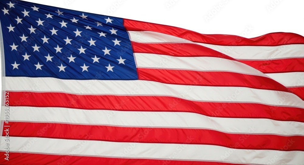 Obraz premium Waving american flag with 50 stars and 13 stripes