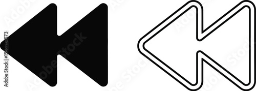 Play pause button icons isolated on transparent background, Vector