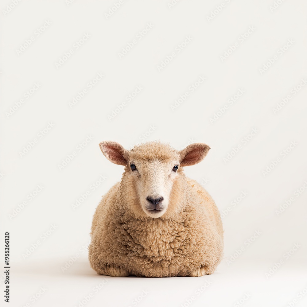 Obraz premium A charming and sweet baby goat with big eyes, isolated on a white background.